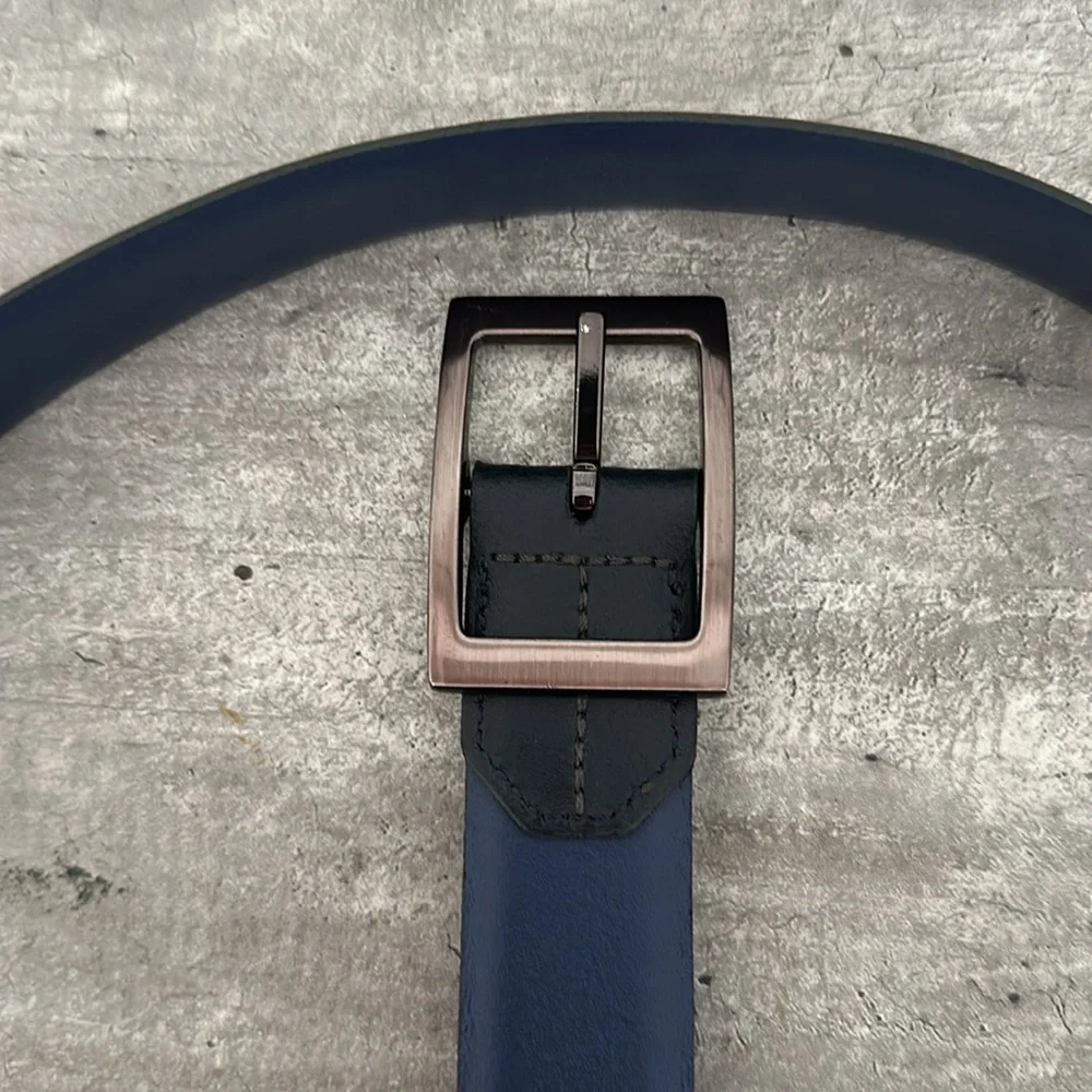 Ted Baker  Blue and Brown Leather Reversible Belt